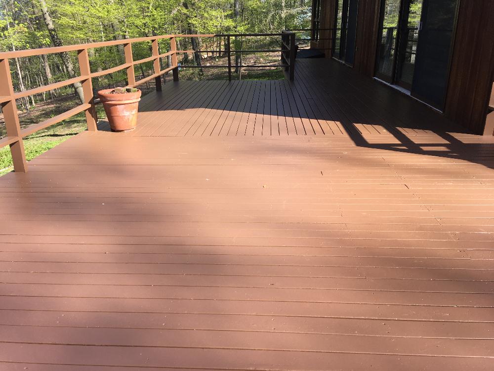 Residential exterior painting and deck staining on holly ln in boonton nj
