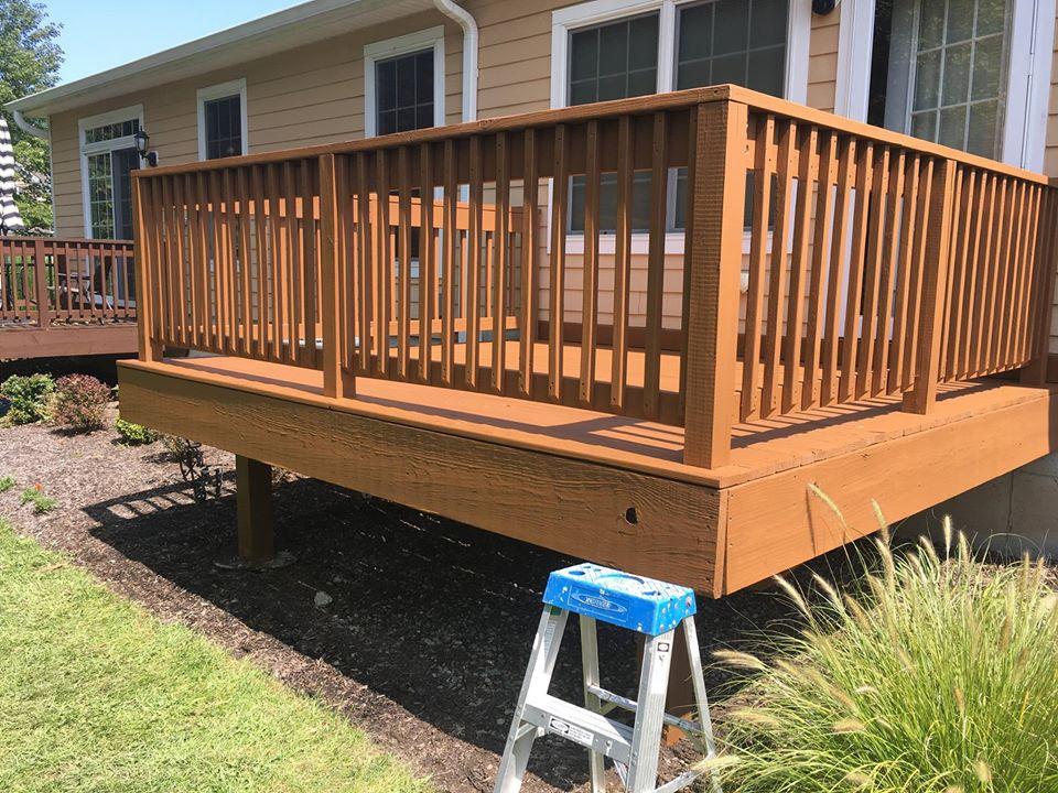 Deck staining and sealed power wash on south rd in chester nj