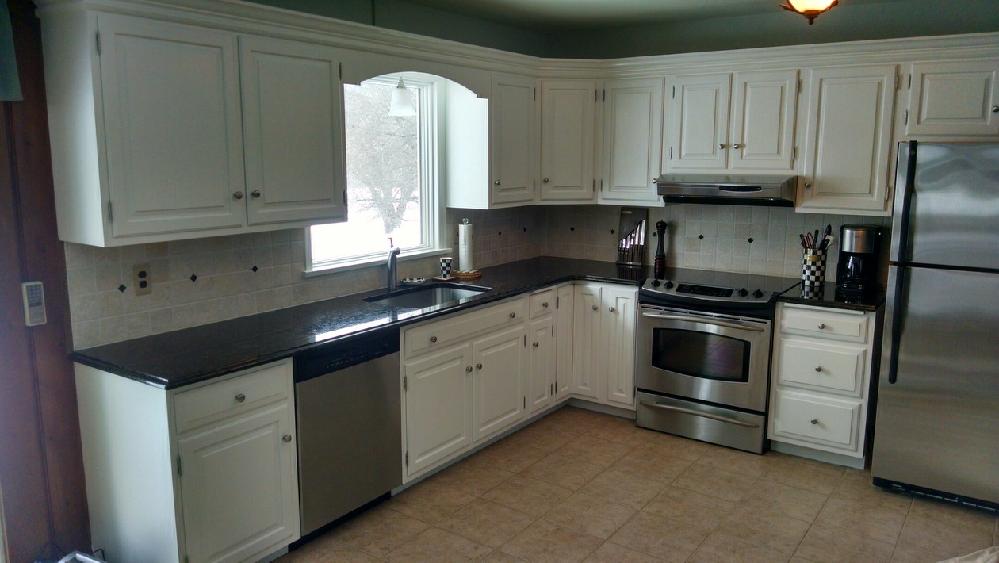 Refinishing painting of kitchen cabinets on cheryl ave in montville nj